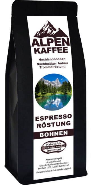 Alpenkaffee Arabica Filterkaffee und Espressoröstung