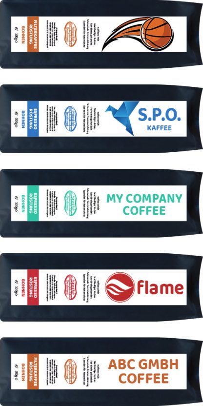 Kaffeetüten mit eigenem Logo